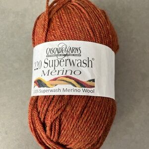 Cascade Yarns 220 Superwash Merino 100% Wool 76 Rust Brown Flame Heather 100 gm